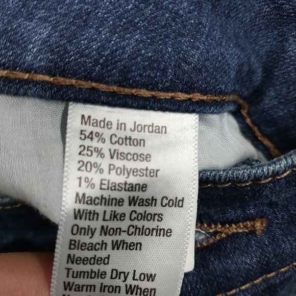 3776 Size 6p Upcycled New Directions Skinny Ruffel Leg Jeans. - Picture 6 of 6